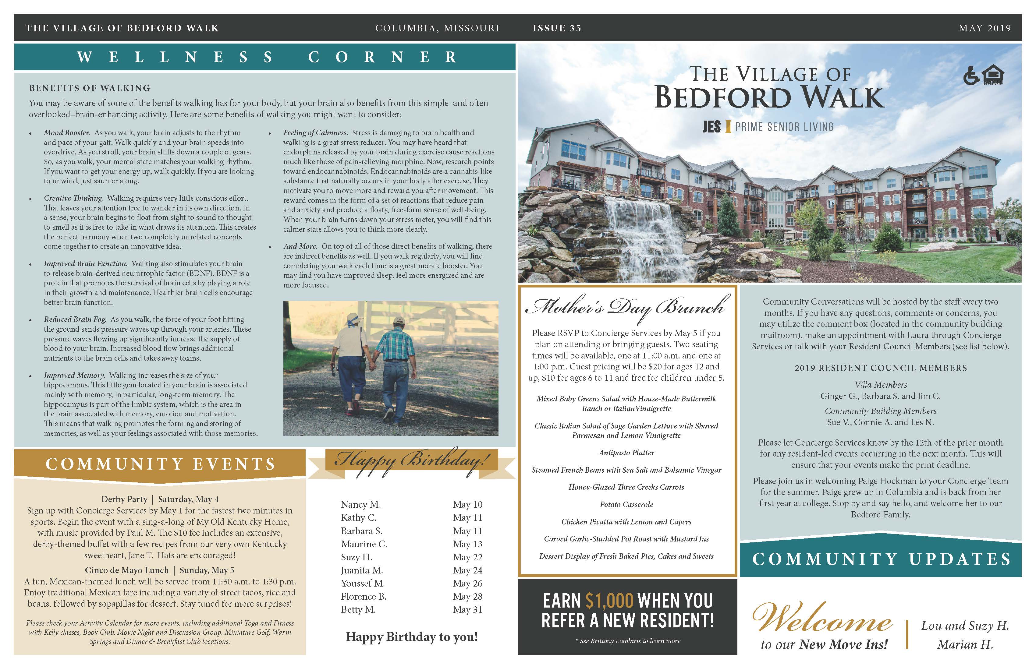 May Events at The Village of Bedford Walk